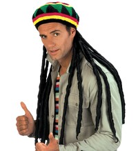Rasta klobúk s dlhými dredmi