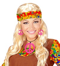 Ružový hippie set náhrdelník a náušnice