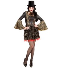 Dámsky gotický kostým upíra (šaty, ozdobný golier)