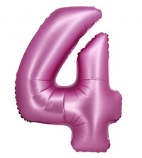 Fóliový balón číslica 4, ružový, 76 cm