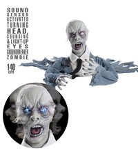 Zombie s rotujúcou hlavou, zombie a blikajúcimi očami 140cm