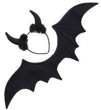 Čierna diabolská súprava (krídla, rohy)