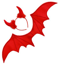 Červená diabolská súprava (krídla, rohy)