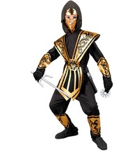 Chlapčenský kostým zlatého ninja bojovníka
