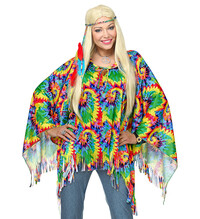 Hippie kostým (pončo, čelenka)