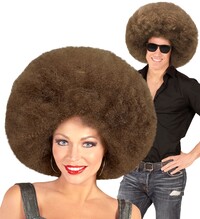 Hnedá mega afro parochňa, najvyššia kvalita