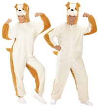 Plyšový kostým psa s kapucňou a maskou