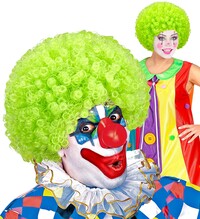 Zelená kučeravá klaunská parochňa (klaun)