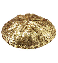 Zlatý flitrový baret