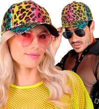 Flitrová čiapka s leopardím vzorom