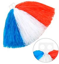 Modro-bielo-červený pom-pom