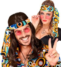 Hippie čelenka v štýle 70. rokov s bublinami