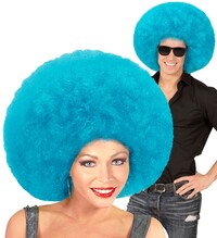 Nadrozmerná parochňa azúrovo modré afro