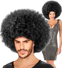 Čierna nadrozmerná afro parochňa