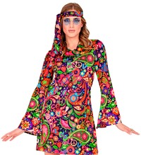 Dámske hippie šaty (šaty, čelenka)