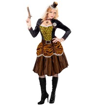 Dámsky steampunkový kostým s klobúkom