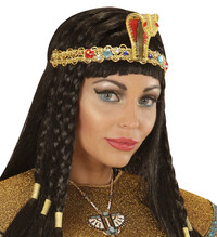 Luxusná egyptská čelenka s hadom a kameňmi
