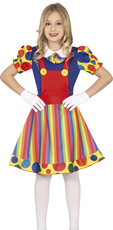 Dievča kostým klaun, klaun