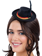 Mini bavorský klobúk, čierny