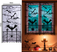 Dekorácia na okno s motívom čarodejníc/Halloween, 102 x 213 cm