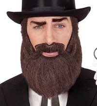 Hnedá pánska brada a fúzy