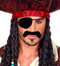 Samoopravné pirátske fúzy s náplasťou