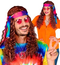 Unisex hippie parochňa so šatkou, hnedá