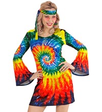 Dámske hippie šaty, batika