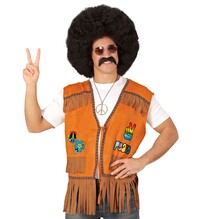 Pánska hippie vesta so strapcami