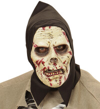Latexová maska s kapucňou na zombie