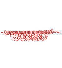 Červený korálkový náhrdelník (choker)