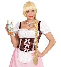 Dámska blond parochňa s vrkočom Oktoberfest
