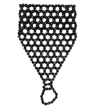 Korálkové rukavice čierne