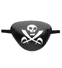 Pirátska nášivka s lebkou a skríženými šabľami