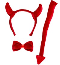 Detský čertovský set (čelenka, chvost, motýlik)