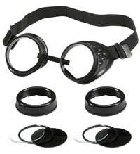 Retro pilotné/dobrodružné/steampunkové okuliare s vymeniteľnými šošovkami