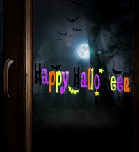 Nálepky na okno Happy Halloween 50x15 cm