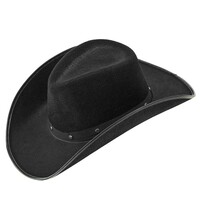 Čierny kovbojský klobúk unisex
