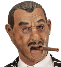 Latexová maska gangstra s otvorom na ústa