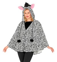 Pončo s kapucňou Zebra
