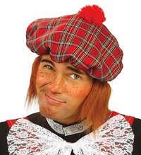 Škótska baretka s vlasmi