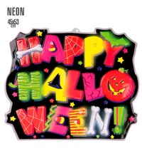 3D neónový nápis „Happy Halloween“, 45 x 53 cm