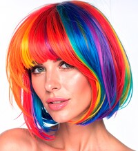 Dámska dúhová parochňa Mikado