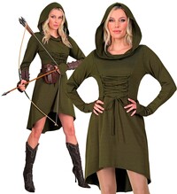 Dámsky kostým stredovekého bojovníka, zelený (Robin Hood)
