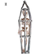 Dekorácia kostry v klietke, 50 cm