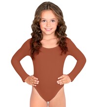 Dievčenské hnedé body s dlhým rukávom