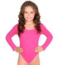 Dievčenské ružové body s dlhým rukávom