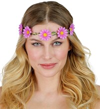 Kvetinová čelenka fialové kvety