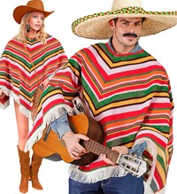 Mexické pončo farebné