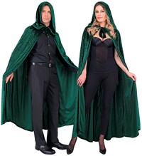 Zamatovo zelená čiapka s kapucňou, 140 cm